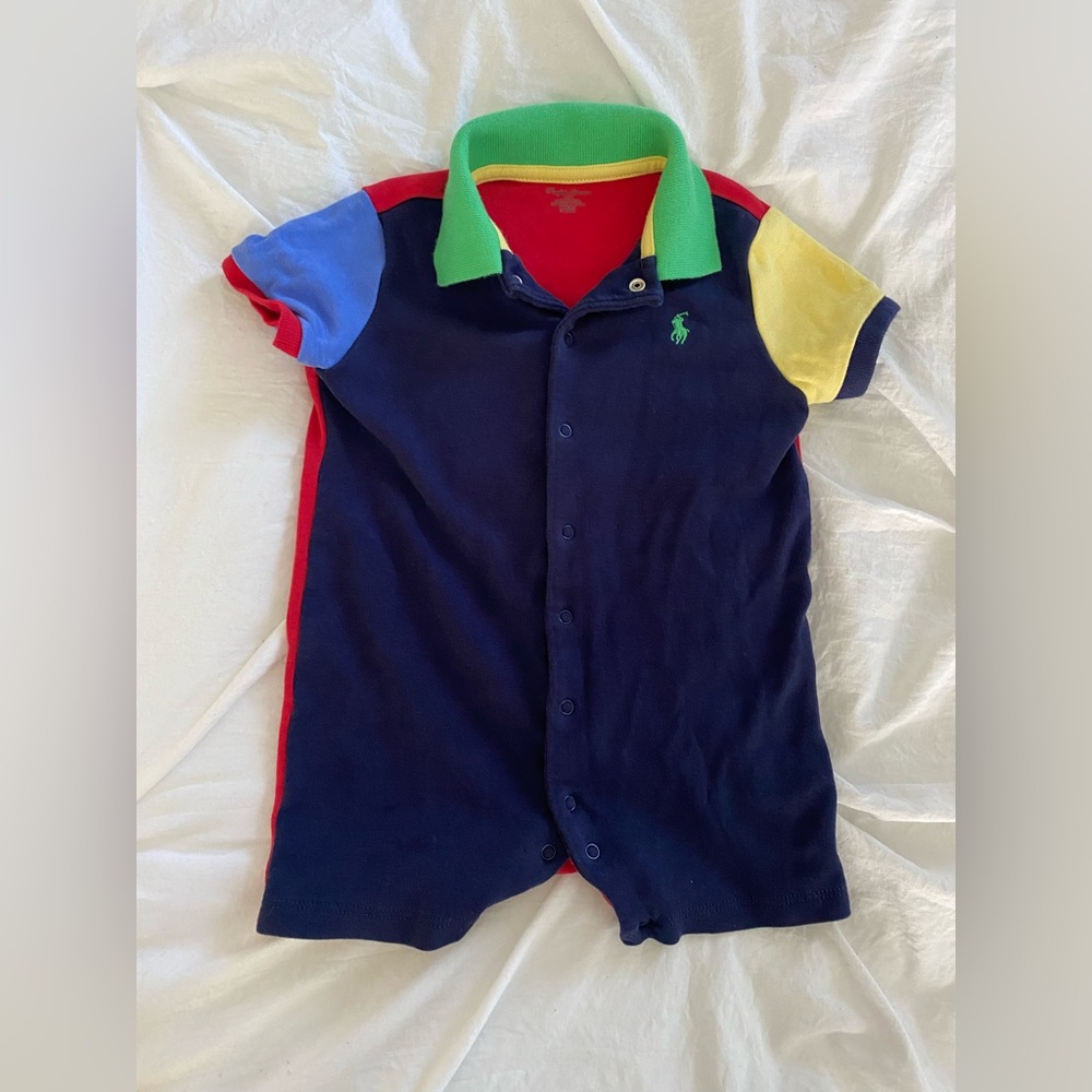Ralph Lauren baby color block outfit